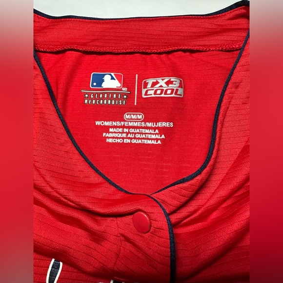 St Louis Cardinals MLB Womens TX3 Cool Diva V Neck Jersey Red Size Medium - Picture 4 of 4